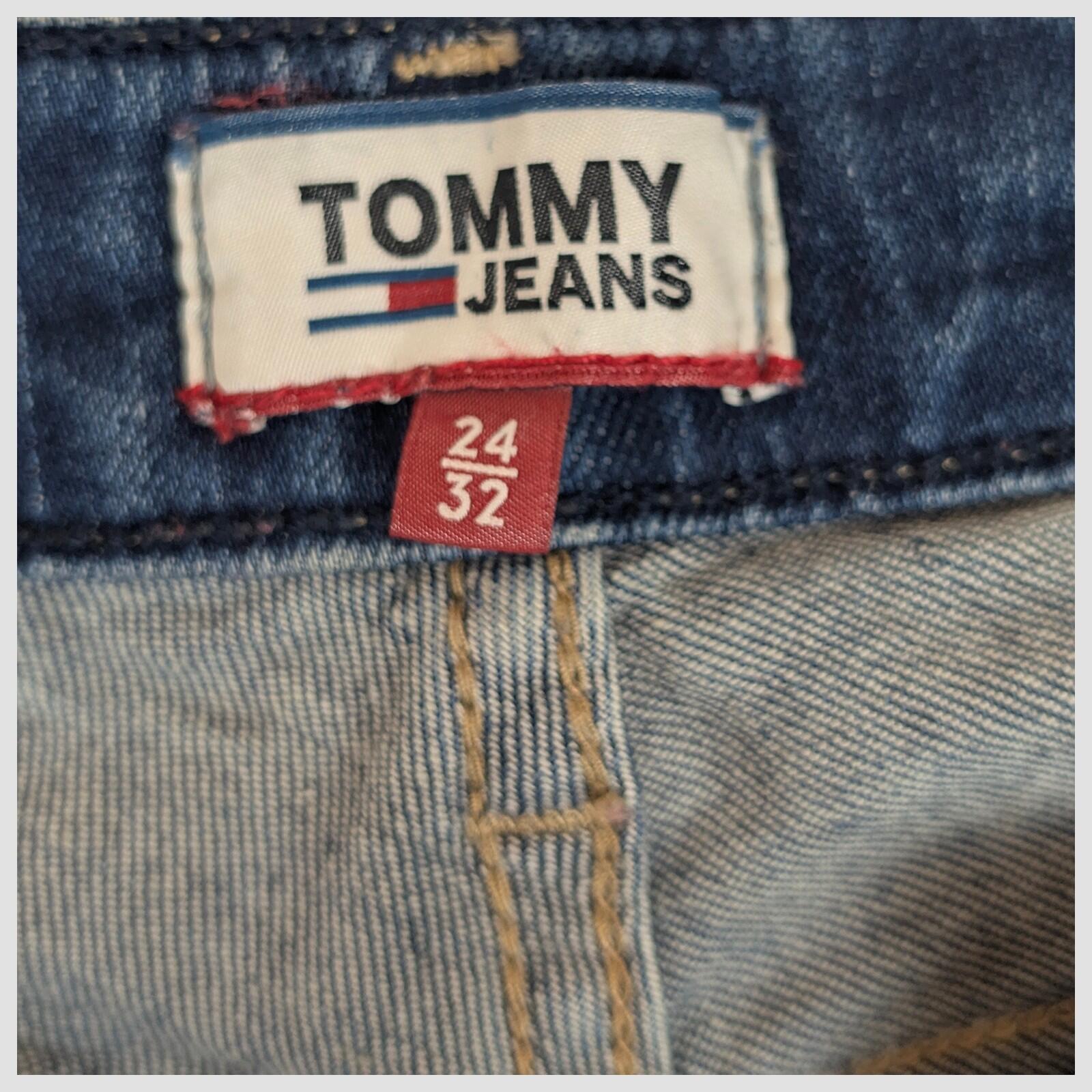 tommy jeans high rise skinny womens dark blue wash denim trousers w 24 l 32 by Tommy Hilfiger – | RewearableUK