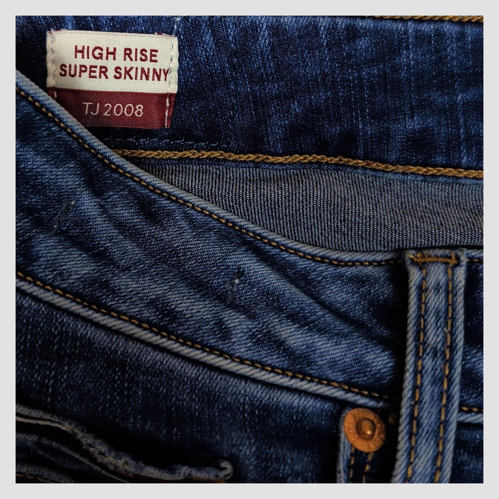 Tommy Jeans High Rise Super Skinny Blue Jeans W26 L30 Womens by Tommy Hilfiger – JEANS | RewearableUK