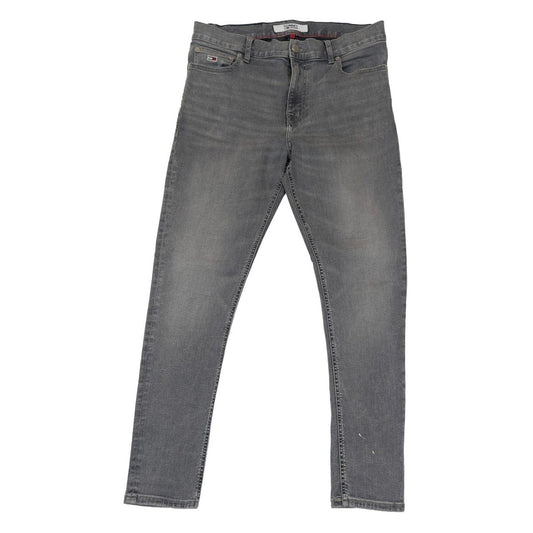 tommy jeans mens finley super skinny grey stretch denim trousers w34 l32 by Tommy Hilfiger – | RewearableUK