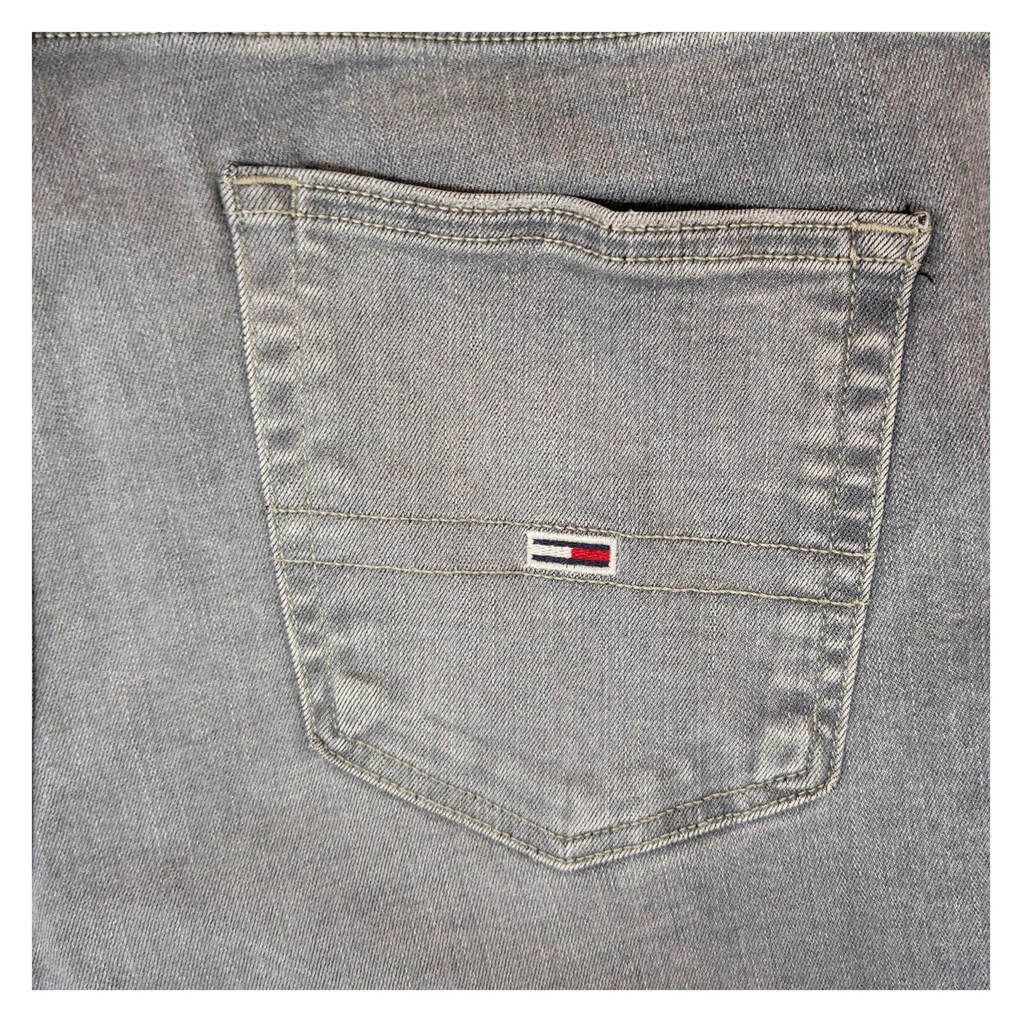 tommy jeans mens finley super skinny grey stretch denim trousers w34 l32 by Tommy Hilfiger – | RewearableUK