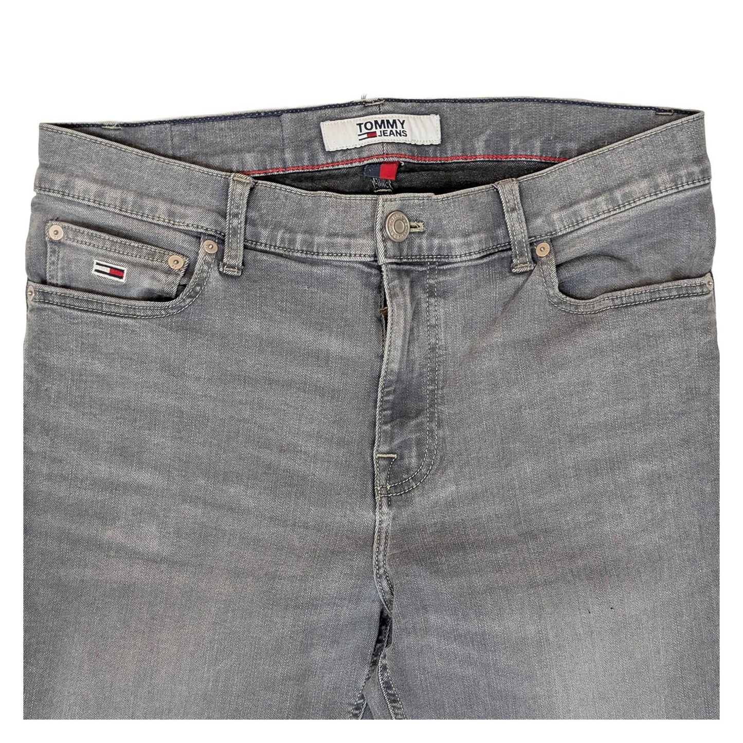 tommy jeans mens finley super skinny grey stretch denim trousers w34 l32 by Tommy Hilfiger – | RewearableUK