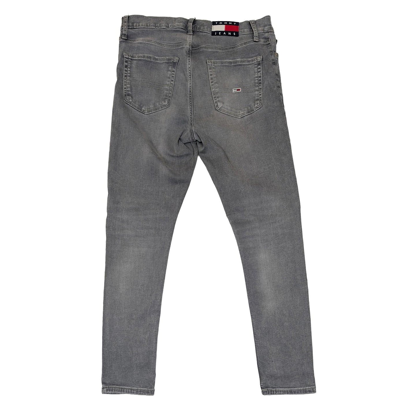 tommy jeans mens finley super skinny grey stretch denim trousers w34 l32 by Tommy Hilfiger – | RewearableUK