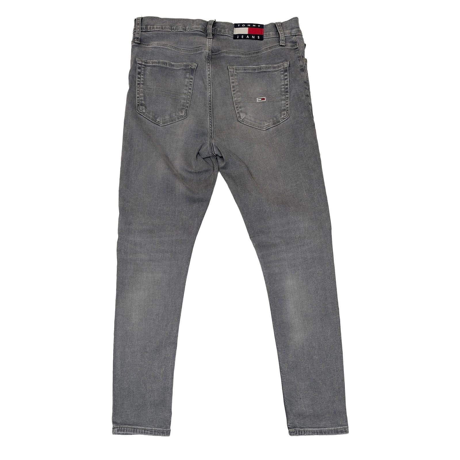 tommy jeans mens finley super skinny grey stretch denim trousers w34 l32 by Tommy Hilfiger – | RewearableUK
