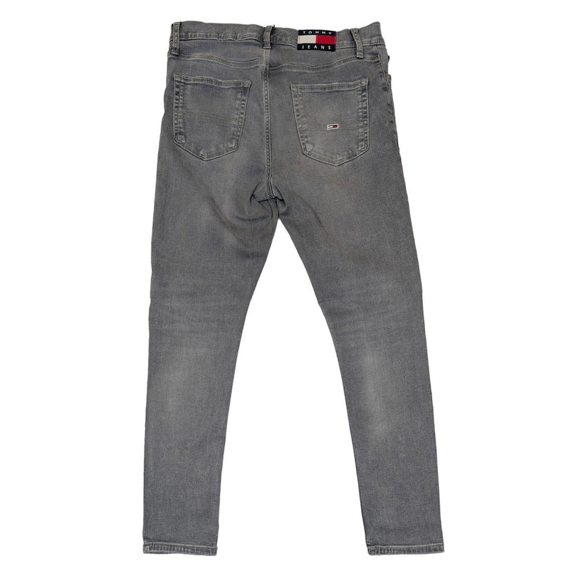tommy jeans mens finley super skinny grey stretch denim trousers w34 l32 by Tommy Hilfiger – | RewearableUK