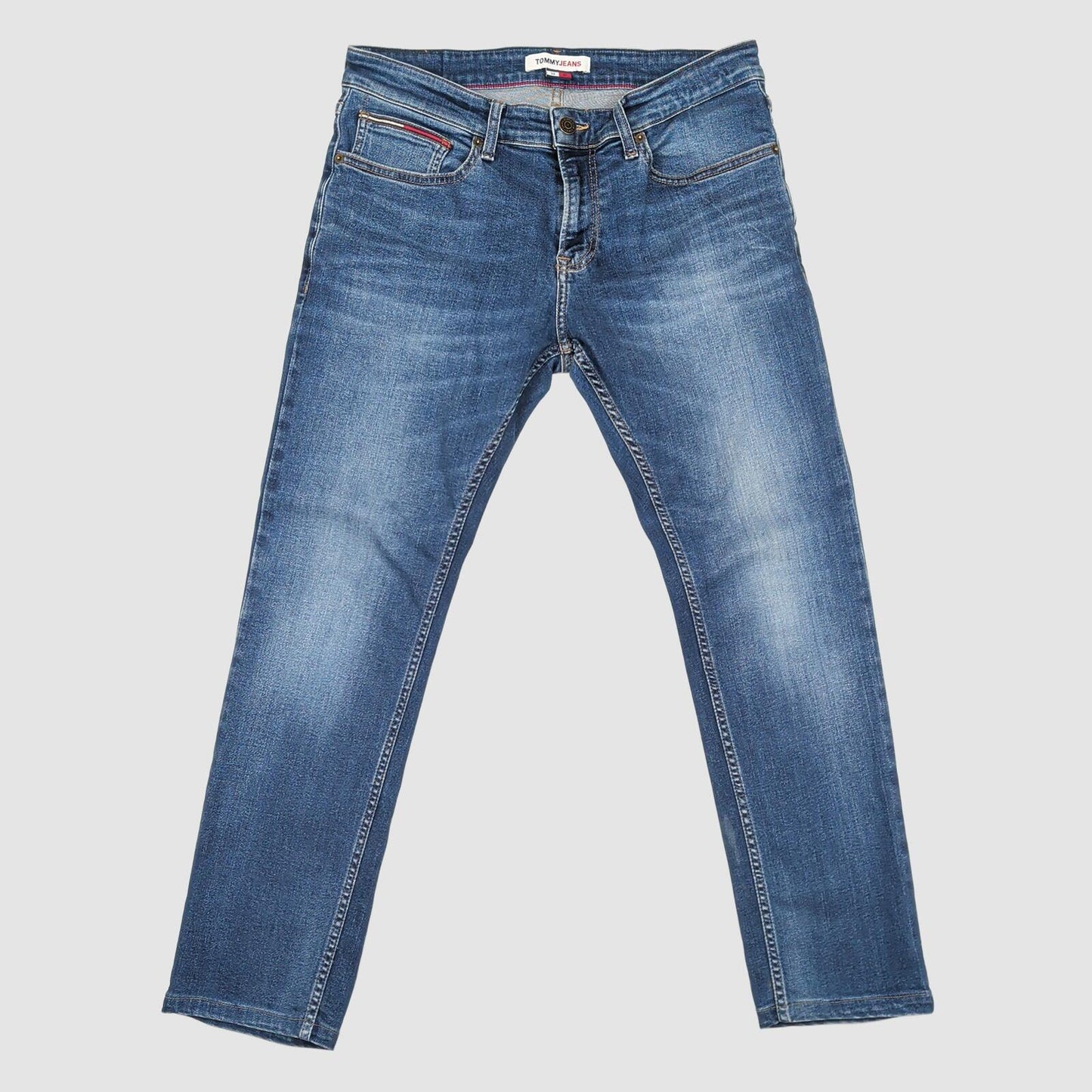 tommy jeans mens medium blue scanton slim fit stretch denim jeans w33 l30 by Tommy Hilfiger – JEANS | RewearableUK
