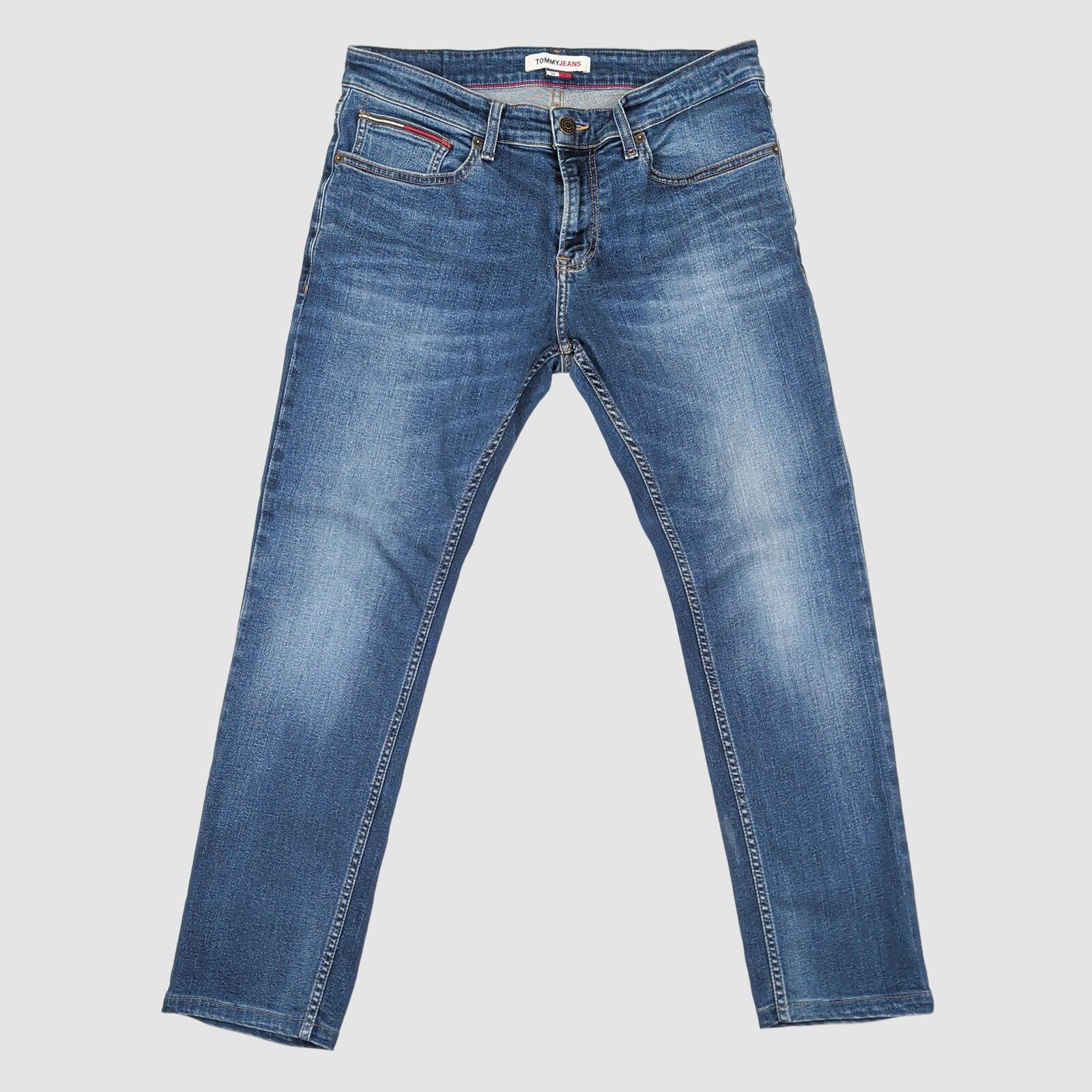tommy jeans mens medium blue scanton slim fit stretch denim jeans w33 l30 by Tommy Hilfiger – JEANS | RewearableUK