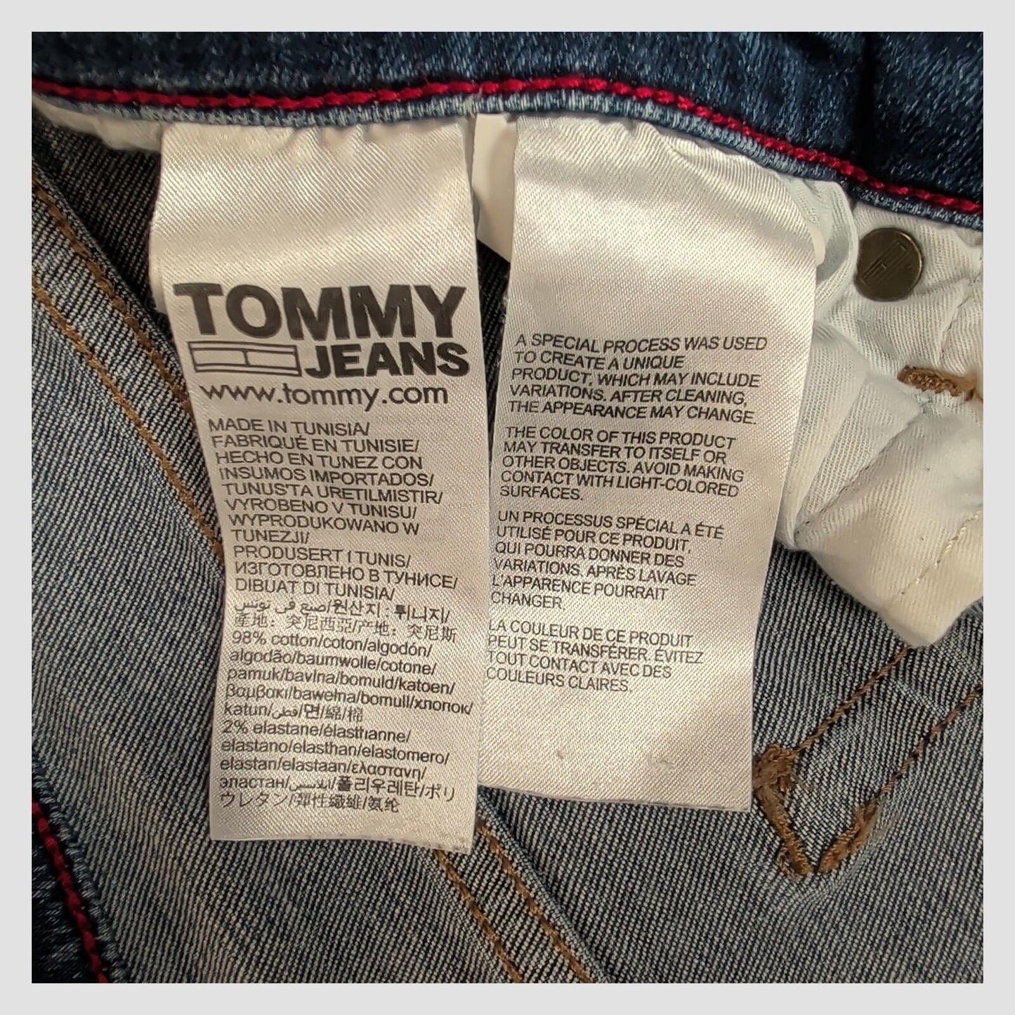 tommy jeans mens medium blue scanton slim fit stretch denim jeans w33 l30 by Tommy Hilfiger – JEANS | RewearableUK