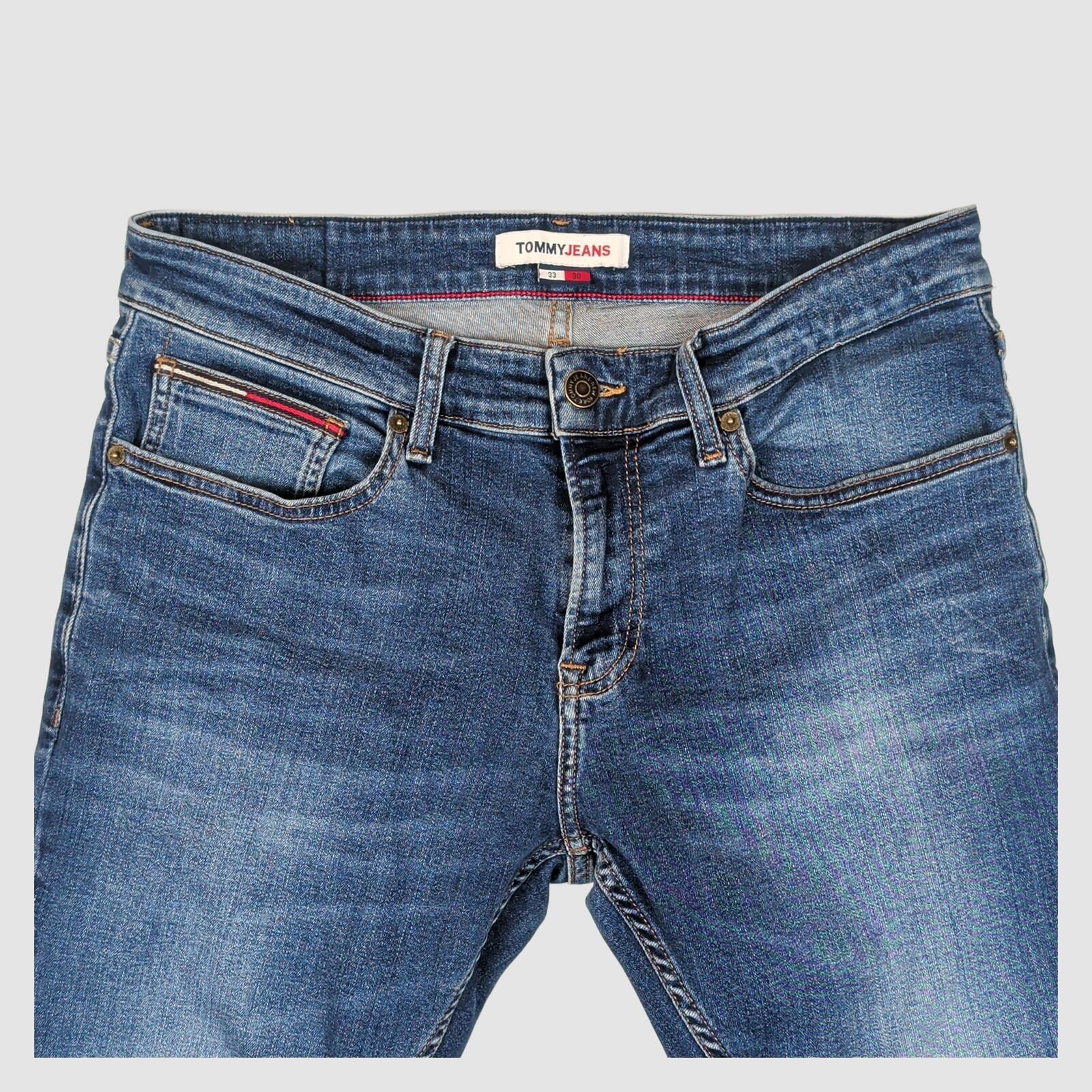 tommy jeans mens medium blue scanton slim fit stretch denim jeans w33 l30 by Tommy Hilfiger – JEANS | RewearableUK