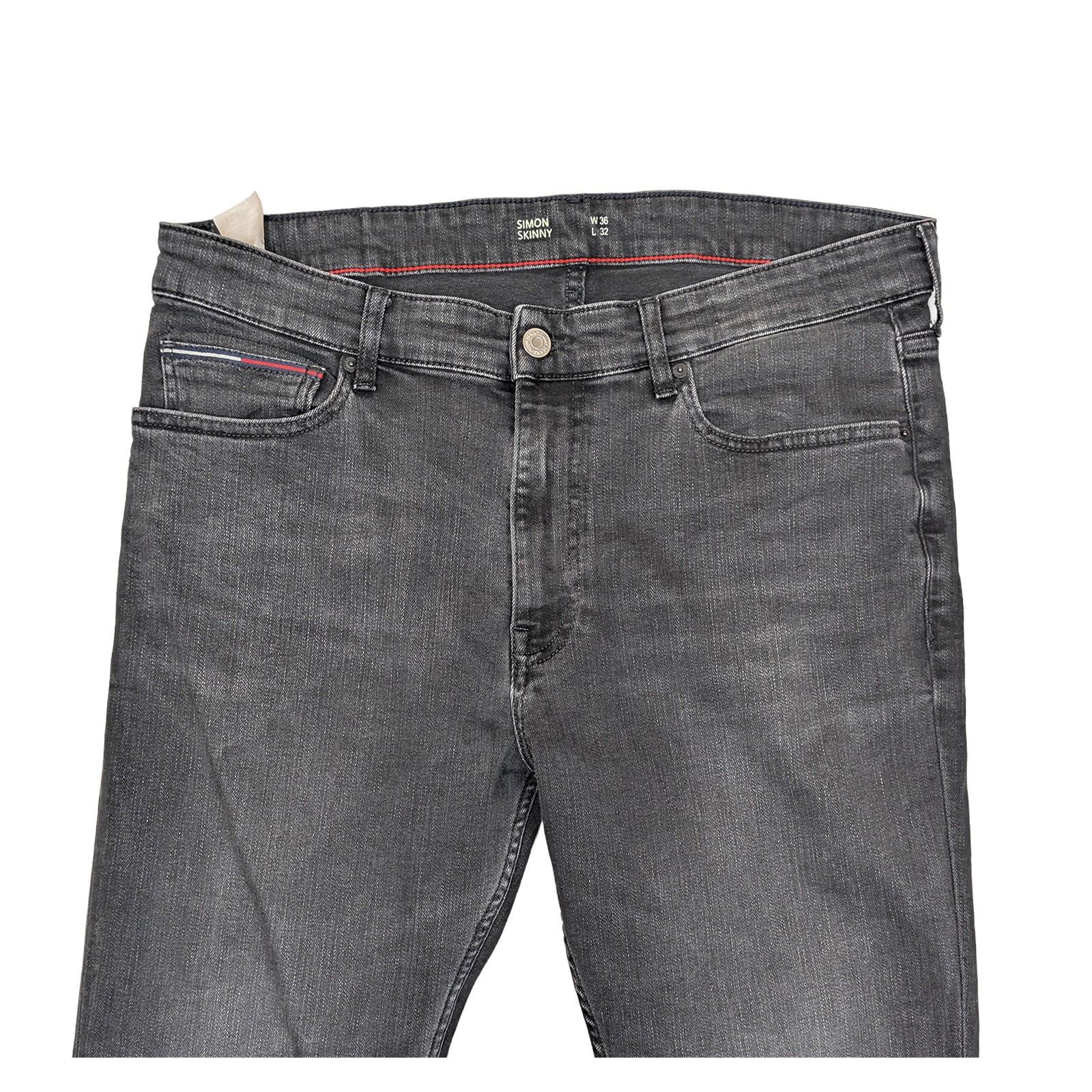 Tommy Jeans Men's Simon Skinny Jeans W36 L32 Grey Stretch Denim Flag Logo by Tommy Hilfiger – | RewearableUK