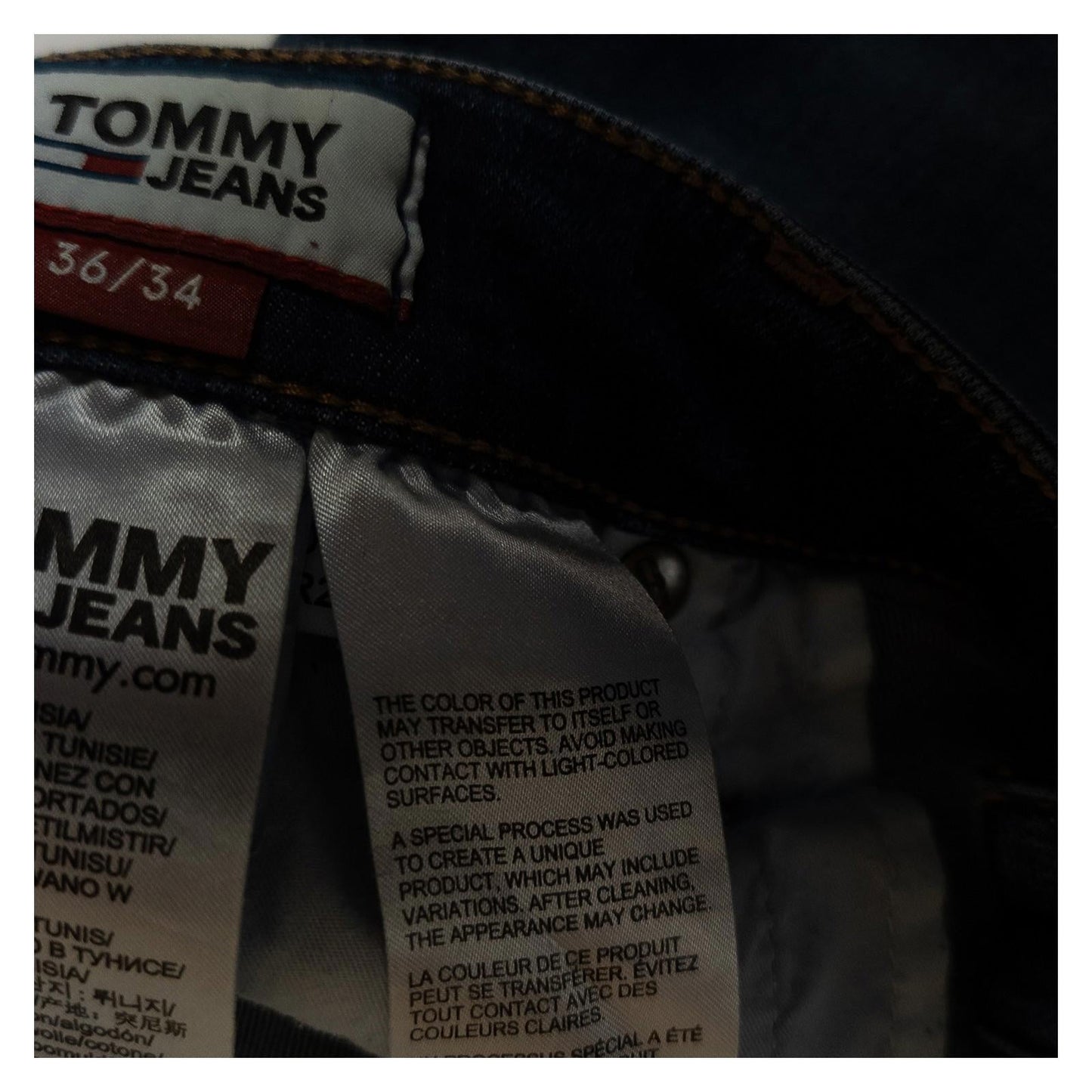Tommy Jeans Men's Simon Skinny W36 L34 Blue Stretch Faded Whiskered Denim Pants by Tommy Hilfiger – | RewearableUK