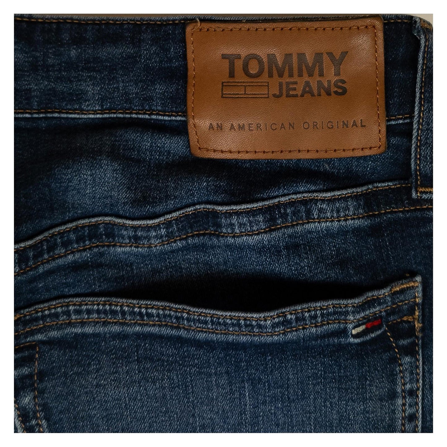 Tommy Jeans Men's Simon Skinny W36 L34 Blue Stretch Faded Whiskered Denim Pants by Tommy Hilfiger – | RewearableUK
