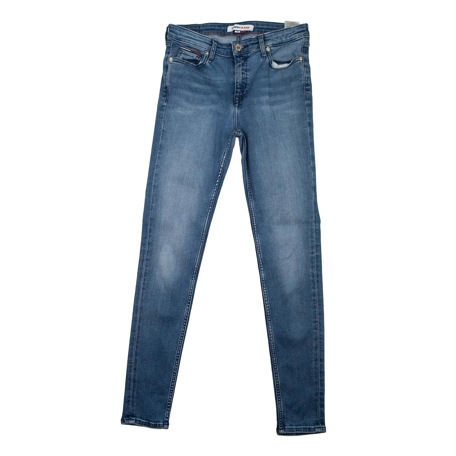 Tommy Jeans Nora Mid Rise Skinny Jeans W28 L30 Blue Stretch Denim Women's Pants by Tommy Hilfiger – | RewearableUK