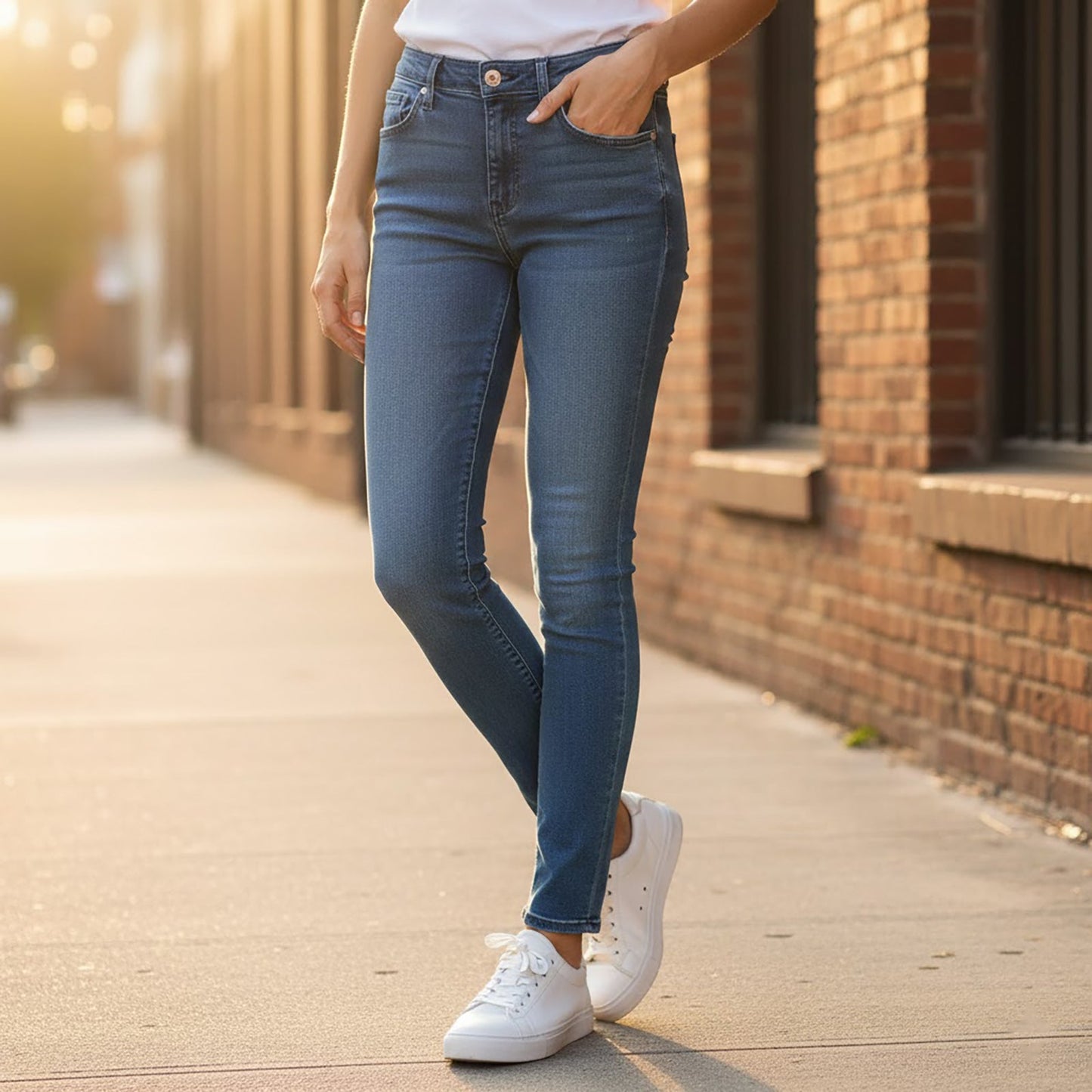 Tommy Jeans Nora Mid Rise Skinny Jeans W28 L30 Blue Stretch Denim Women's Pants by Tommy Hilfiger – | RewearableUK