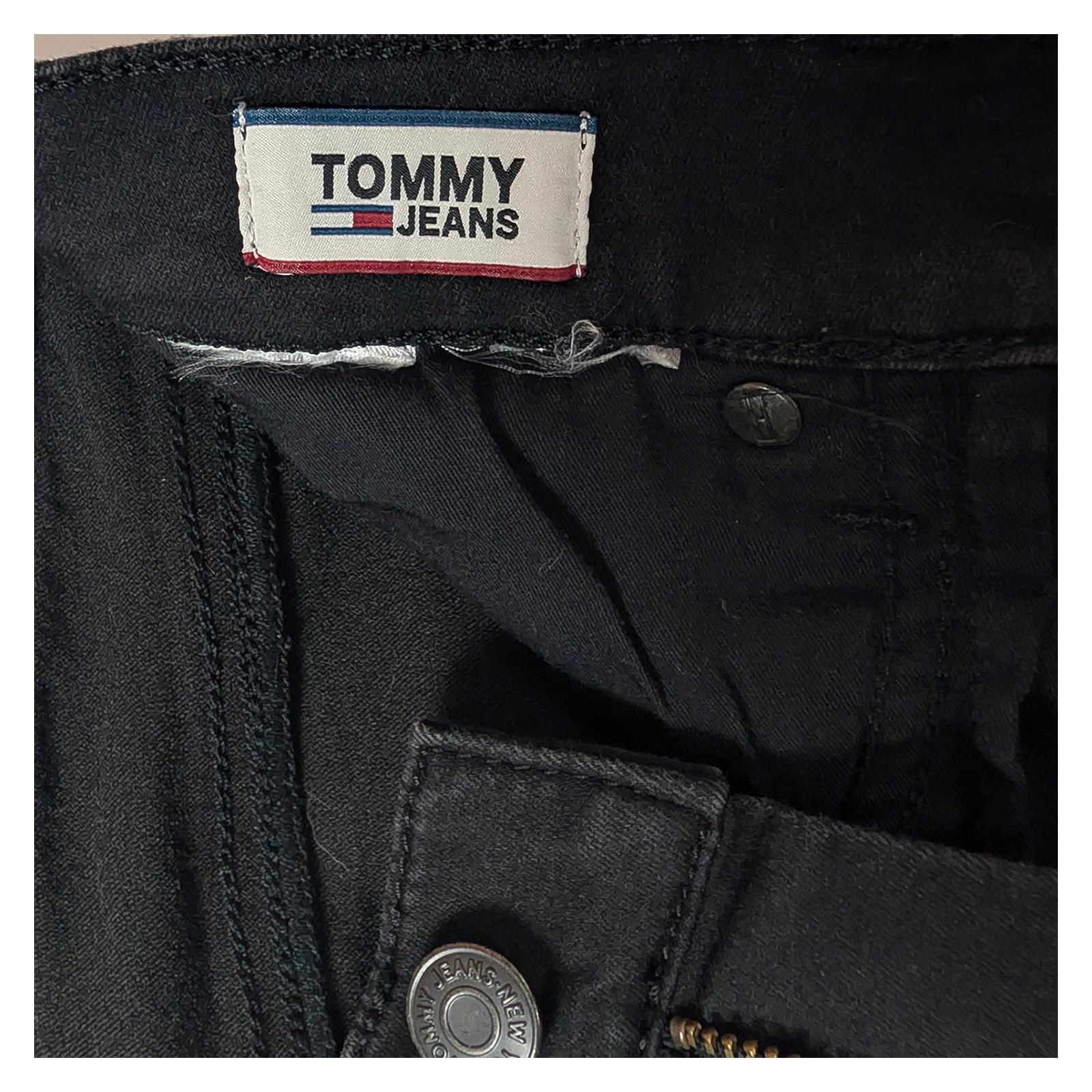 Tommy Jeans Nora Skinny Jeans Size W27 L30 Black Mid Rise Stretch Denim Womens by Tommy Hilfiger – | RewearableUK