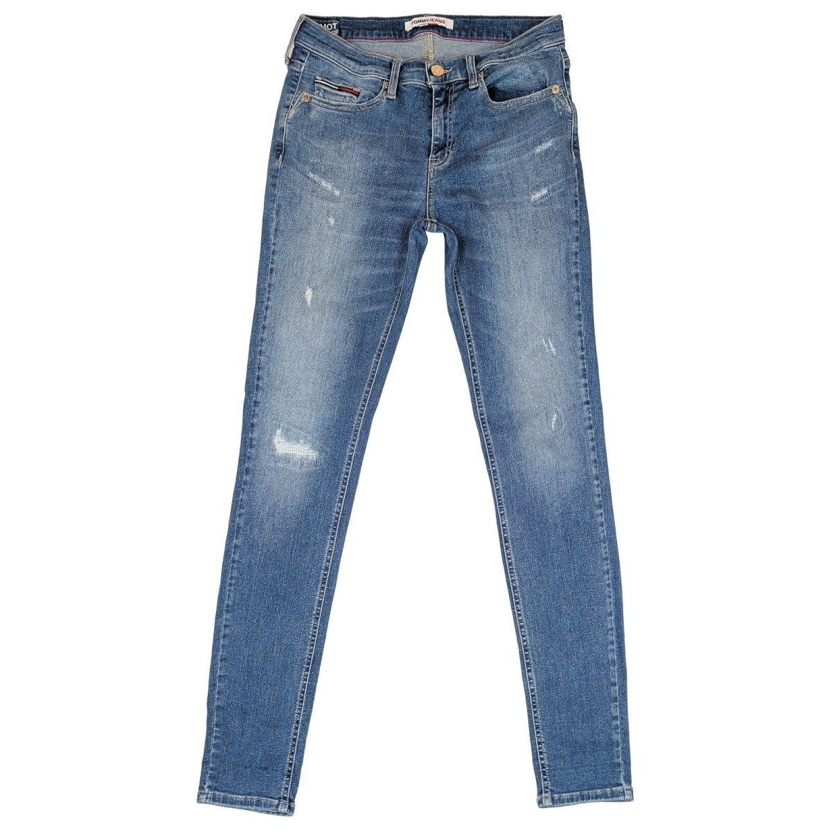 Tommy Jeans Nora Women's Blue Skinny Jeans W29 L32 Mid Rise Distressed Denim – product photo 1 | RewearableUK