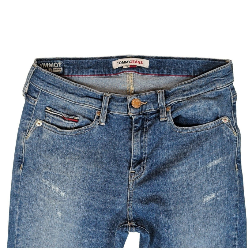 Tommy Jeans Nora Women's Blue Skinny Jeans W29 L32 Mid Rise Distressed Denim – product photo 3 | RewearableUK