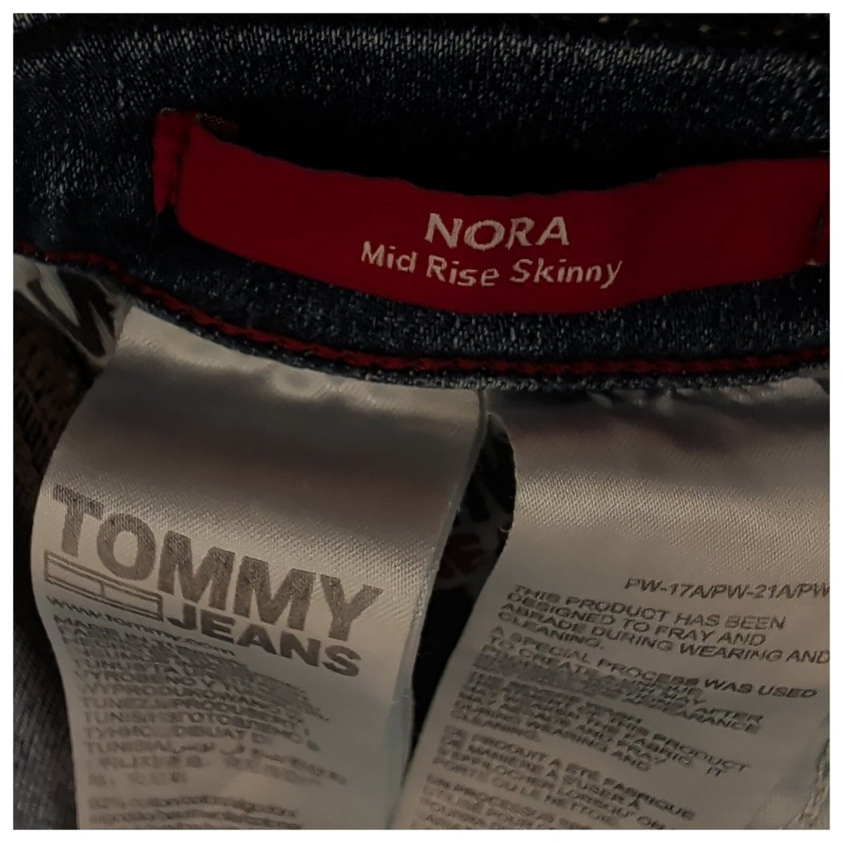 Tommy Jeans Nora Women's Blue Skinny Jeans W29 L32 Mid Rise Distressed Denim – product photo 7 | RewearableUK
