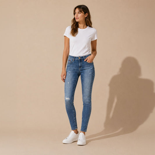 Tommy Jeans Nora Women’s Skinny Jeans W29 L32 Blue Distressed Denim – JEANS product photo 1 | RewearableUK