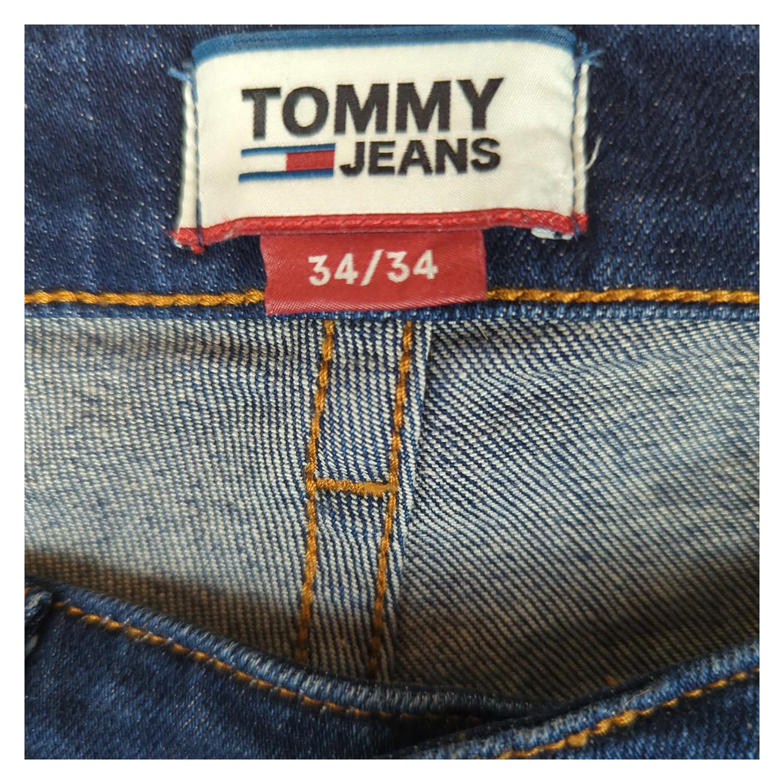 Tommy Hilfiger Tommy Jeans Ryan Jeans W34 L34 Original Straight Fit Blue Washed Classic Denim JEANS RewearableUK