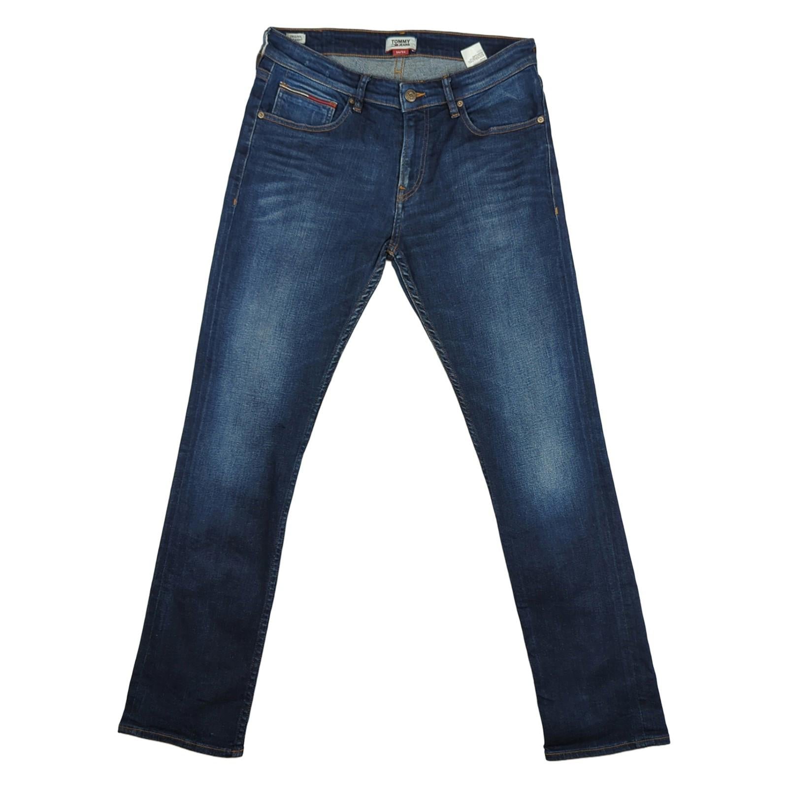 Tommy Hilfiger Tommy Jeans Ryan Jeans W34 L34 Original Straight Fit Blue Washed Classic Denim JEANS RewearableUK
