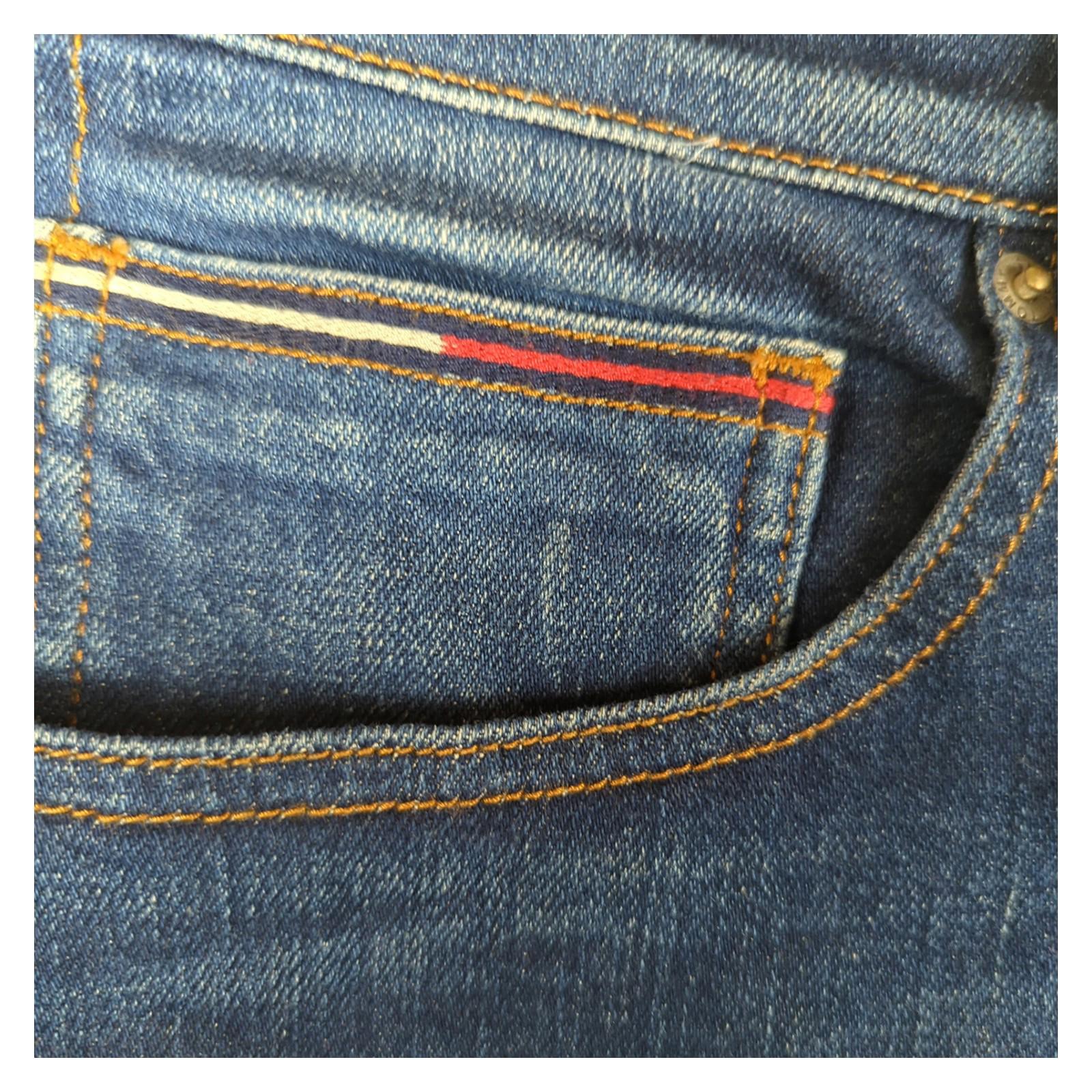 Tommy Hilfiger Tommy Jeans Ryan Jeans W34 L34 Original Straight Fit Blue Washed Classic Denim JEANS RewearableUK