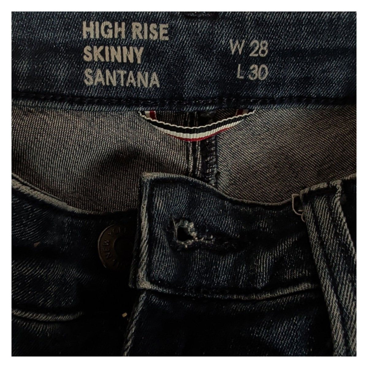 Tommy Jeans Santana women’s jeans in blue stretch denim, size W28 L30. – product photo 8 | RewearableUK