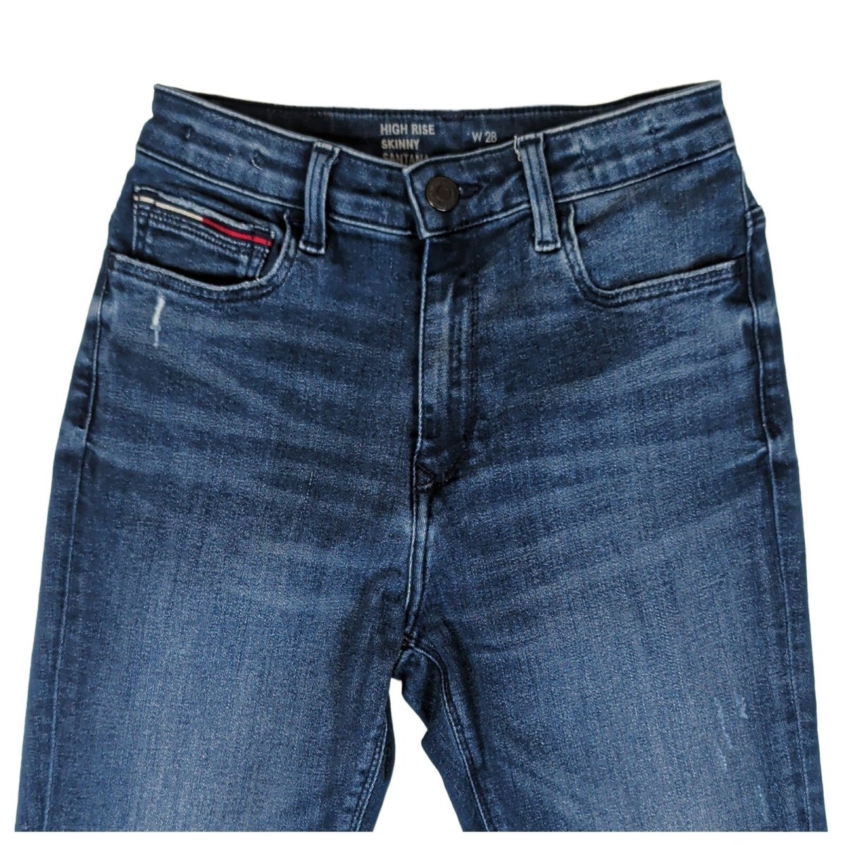Tommy Jeans Santana women’s jeans in blue stretch denim, size W28 L30. – product photo 3 | RewearableUK