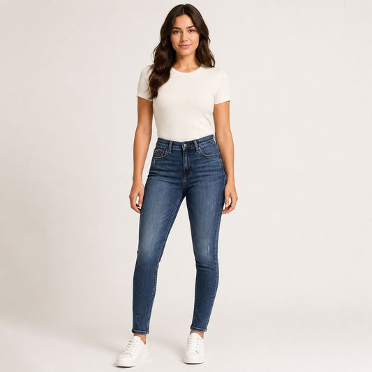 Tommy Jeans Santana Women’s Jeans W28 L30 Blue High Rise Skinny Denim – JEANS product photo 1 | RewearableUK