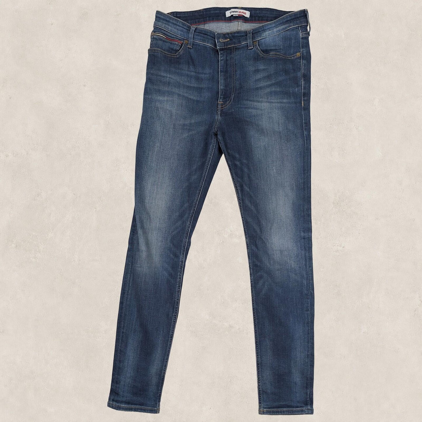 tommy jeans simon skinny mens dark blue wash denim trousers size w 32 l 32 by Tommy Hilfiger – | RewearableUK