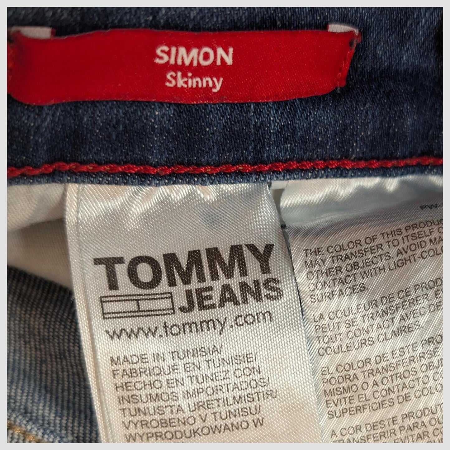 tommy jeans simon skinny mens dark blue wash denim trousers size w 32 l 32 by Tommy Hilfiger – | RewearableUK