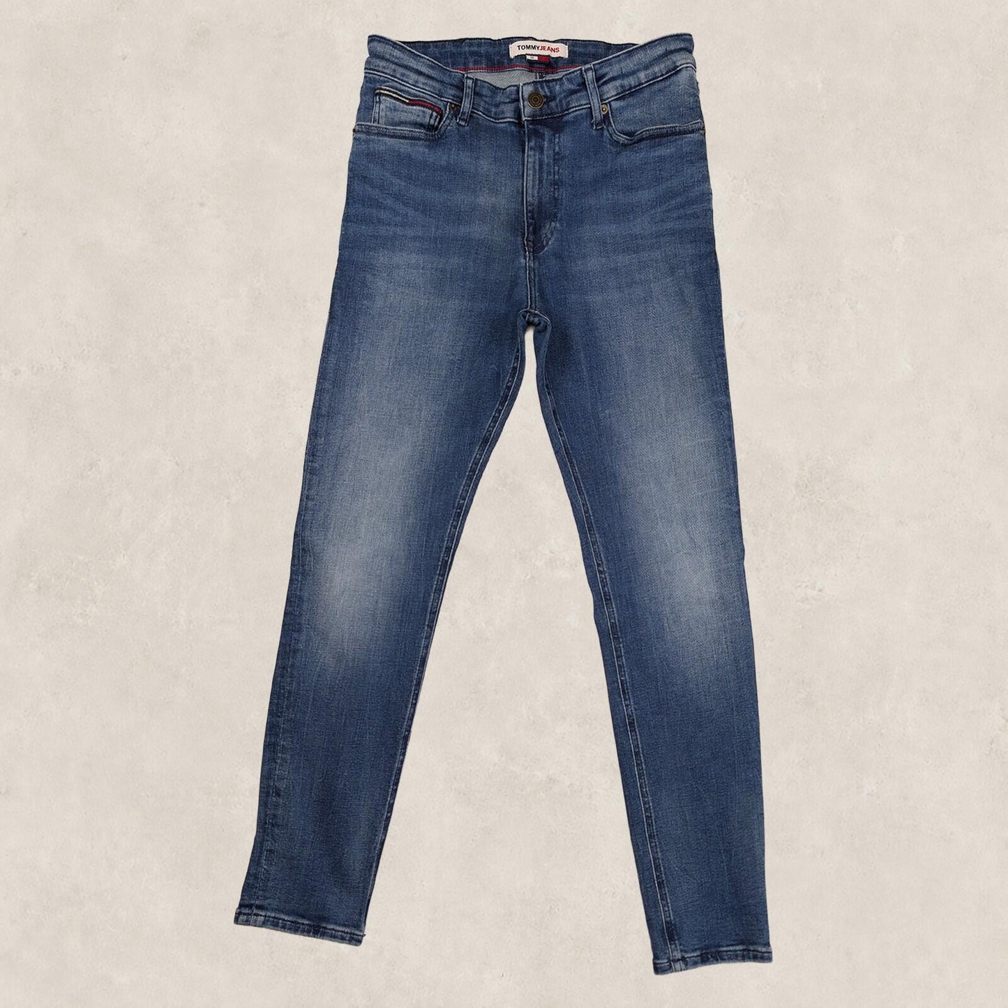 tommy jeans simon skinny mens denim trousers blue wash size w 30 l 30 pants by Tommy Hilfiger – | RewearableUK