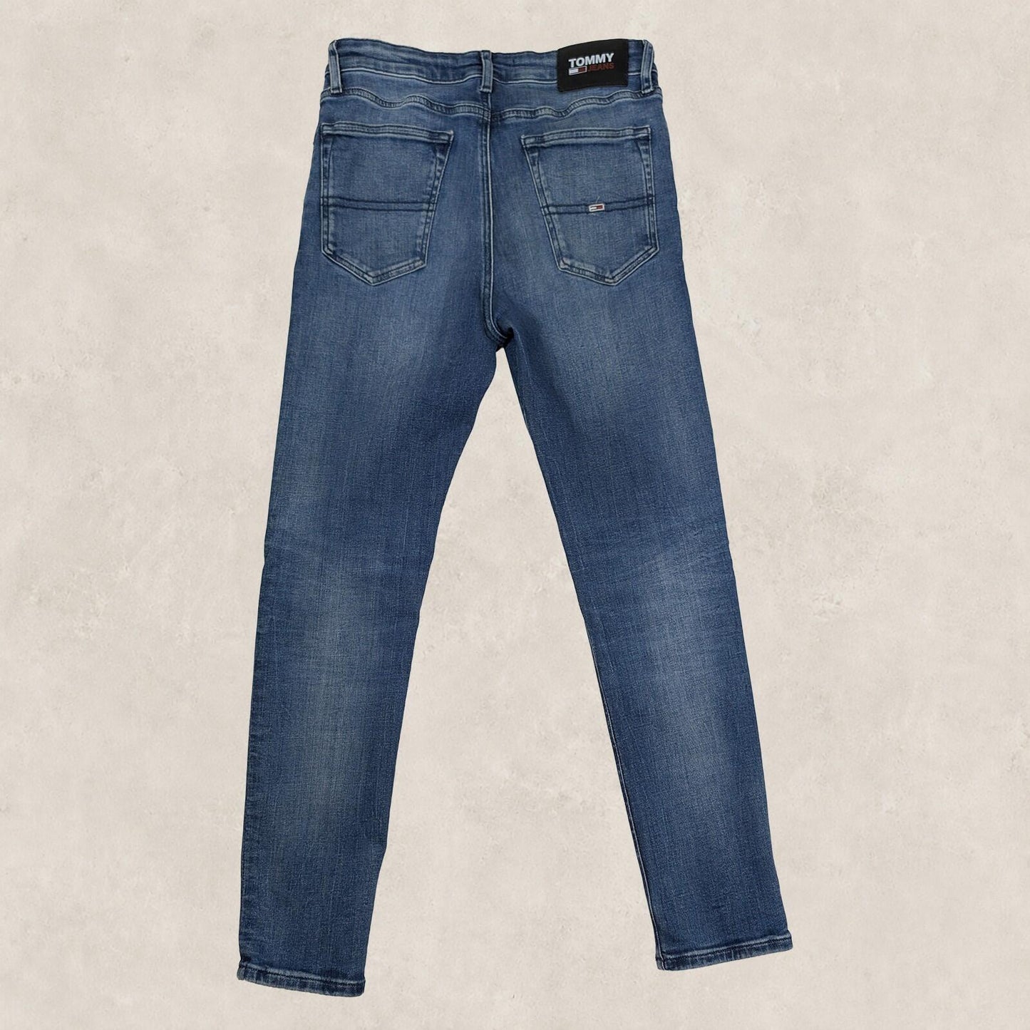 tommy jeans simon skinny mens denim trousers blue wash size w 30 l 30 pants by Tommy Hilfiger – | RewearableUK