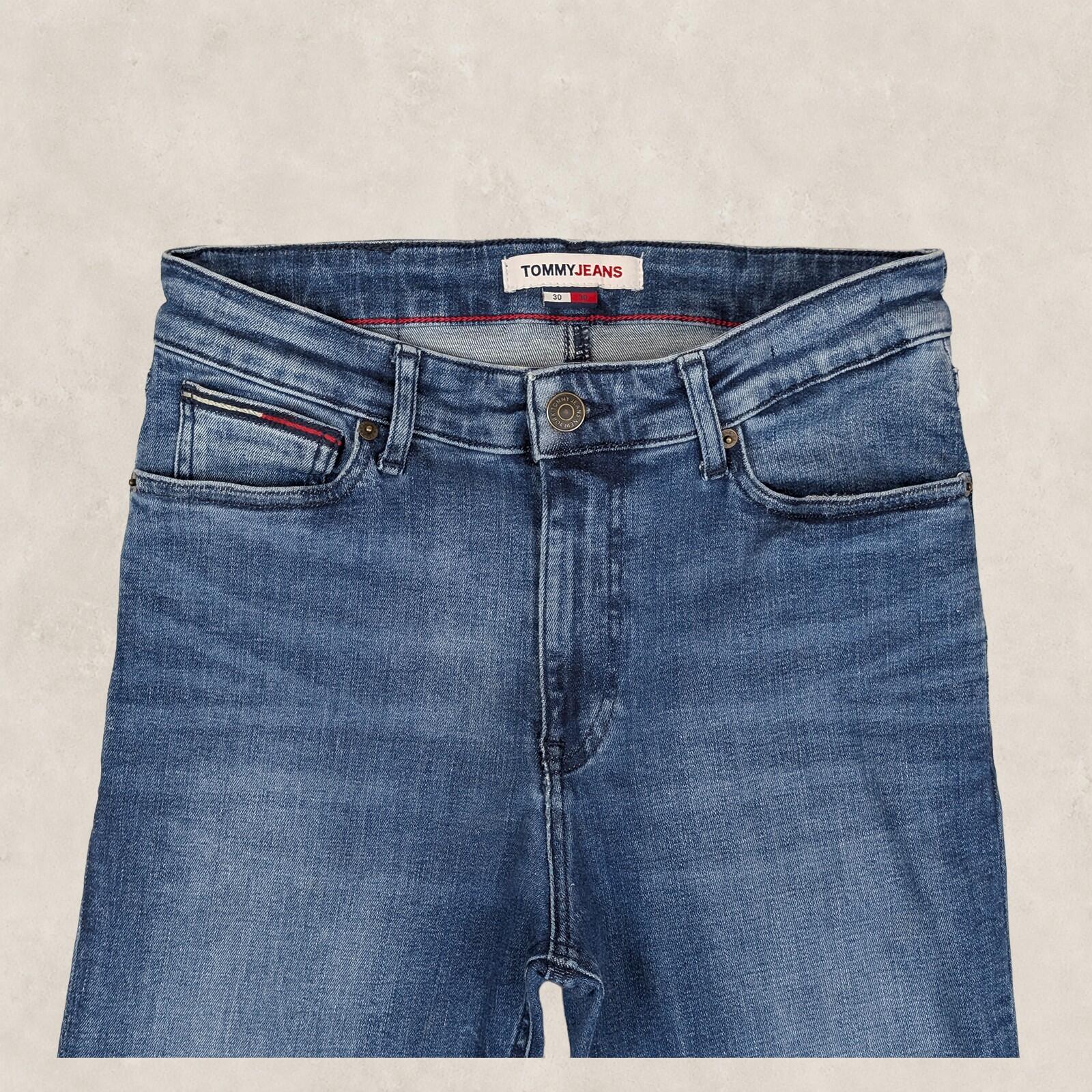 tommy jeans simon skinny mens denim trousers blue wash size w 30 l 30 pants by Tommy Hilfiger – | RewearableUK