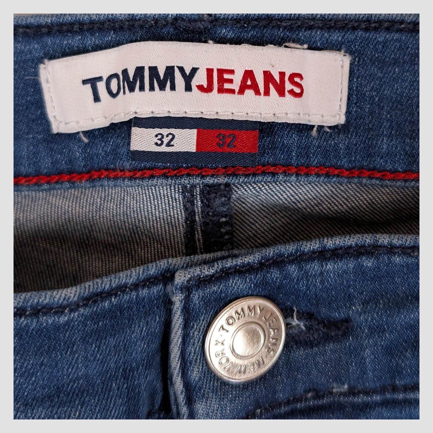 tommy jeans sylvia high rise super skinny womens denim jeans blue w 32 l 32 by Tommy Hilfiger – | RewearableUK