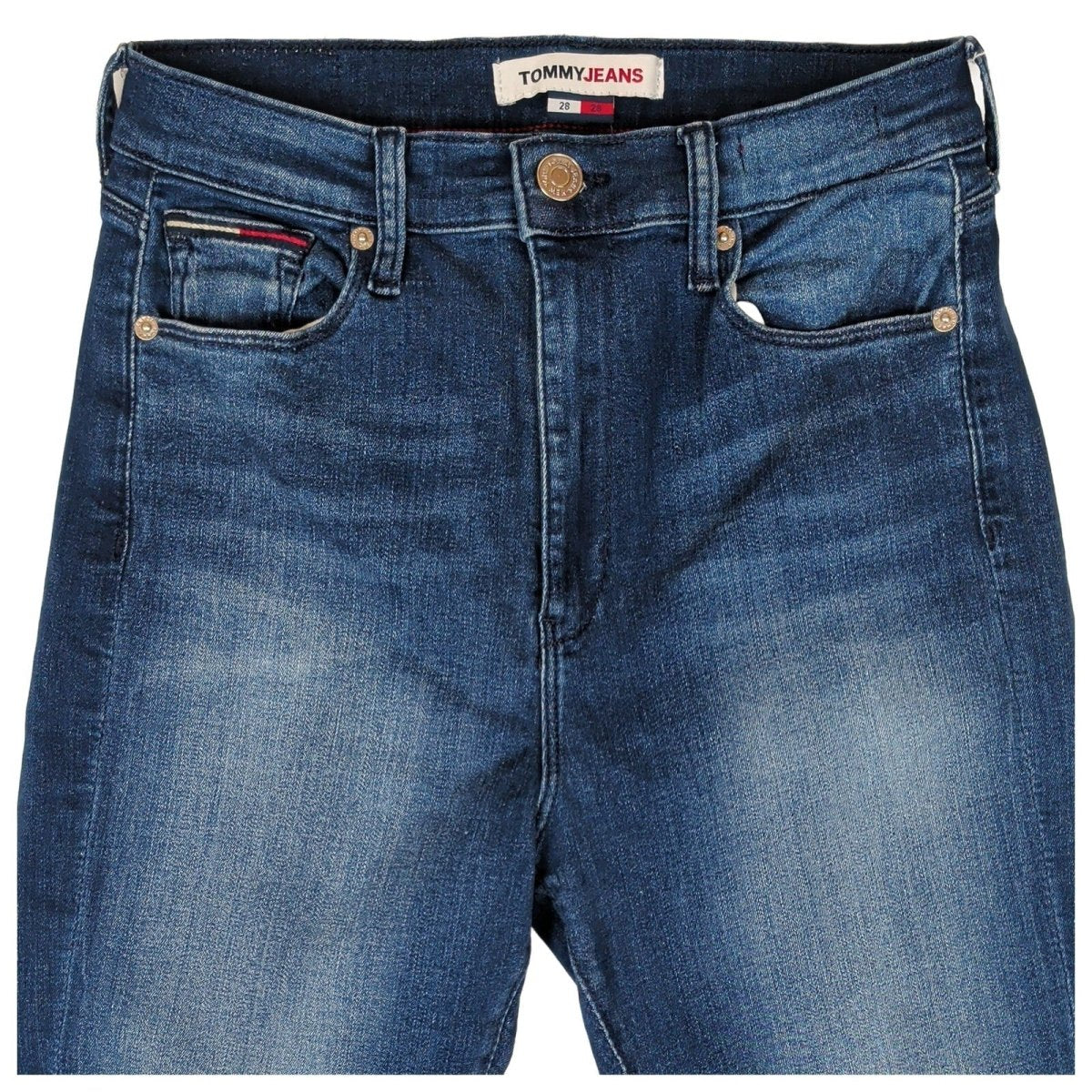 Tommy Jeans Sylvia Women's Blue Jeans W28 L28 High Rise Super Skinny Denim by Tommy Hilfiger – | RewearableUK