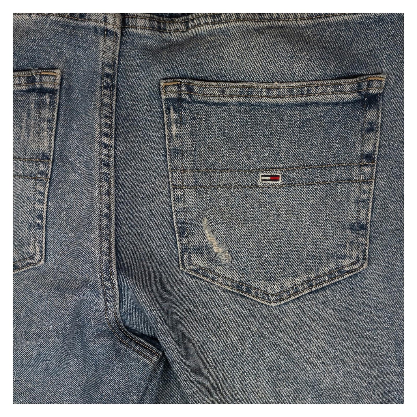 Tommy Jeans Ultra High Rise Mom Jeans W28 US 6 Blue Distressed Tapered Denim by Tommy Hilfiger – | RewearableUK