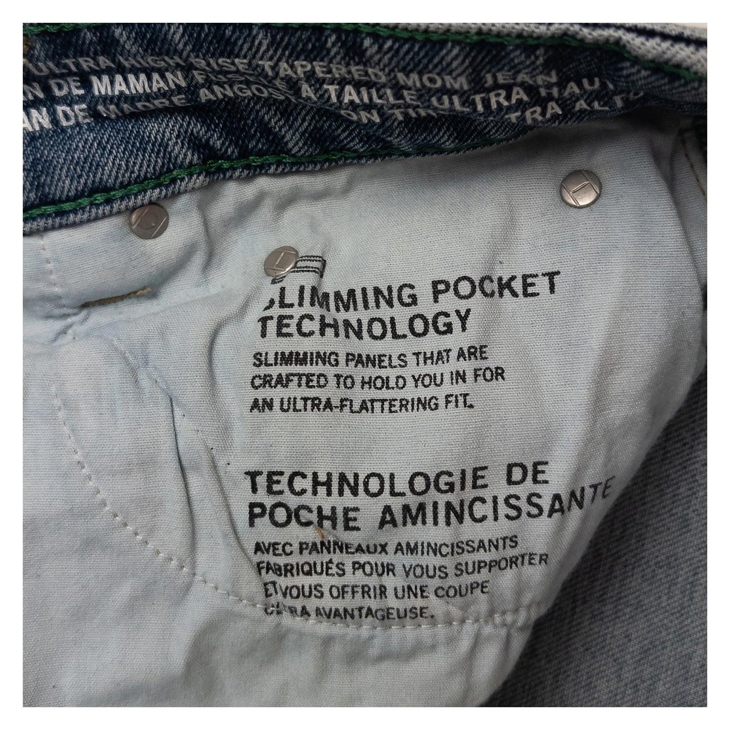 Tommy Jeans Ultra High Rise Mom Jeans W28 US 6 Blue Distressed Tapered Denim by Tommy Hilfiger – | RewearableUK