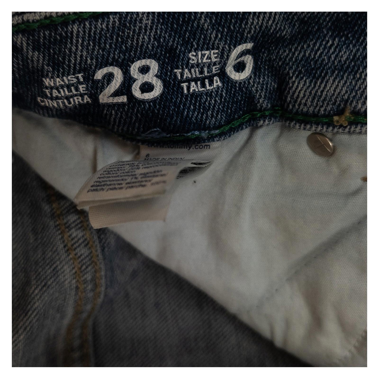 Tommy Jeans Ultra High Rise Mom Jeans W28 US 6 Blue Distressed Tapered Denim by Tommy Hilfiger – | RewearableUK