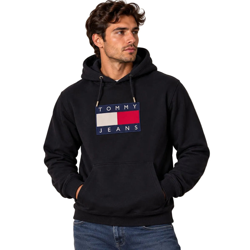 Tommy Jeans Unisex Hoodie XS Black Embroidered Logo – Hoodie product photo 1 | RewearableUK