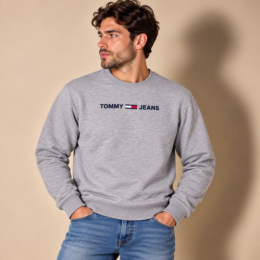 Tommy Jeans Unisex Sweatshirt S Grey Logo Cotton – Sweater & Hoodie product photo 1 | RewearableUK
