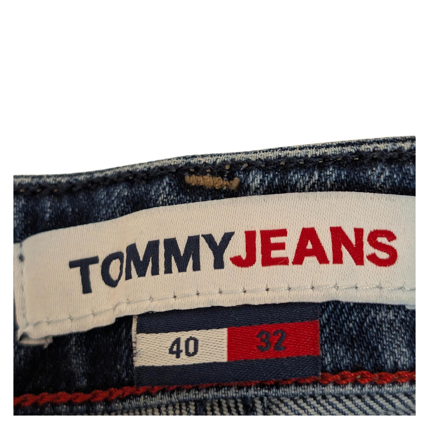 tommy jeans womens blue denim mom jeans ultra high rise tapered size w40 l32 by Tommy Hilfiger – | RewearableUK