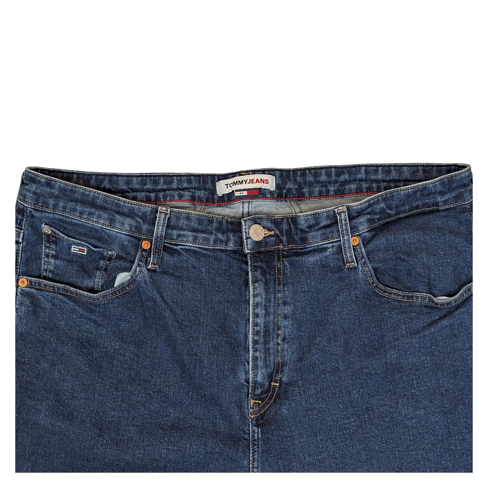 tommy jeans womens blue denim mom jeans ultra high rise tapered size w40 l32 by Tommy Hilfiger – | RewearableUK