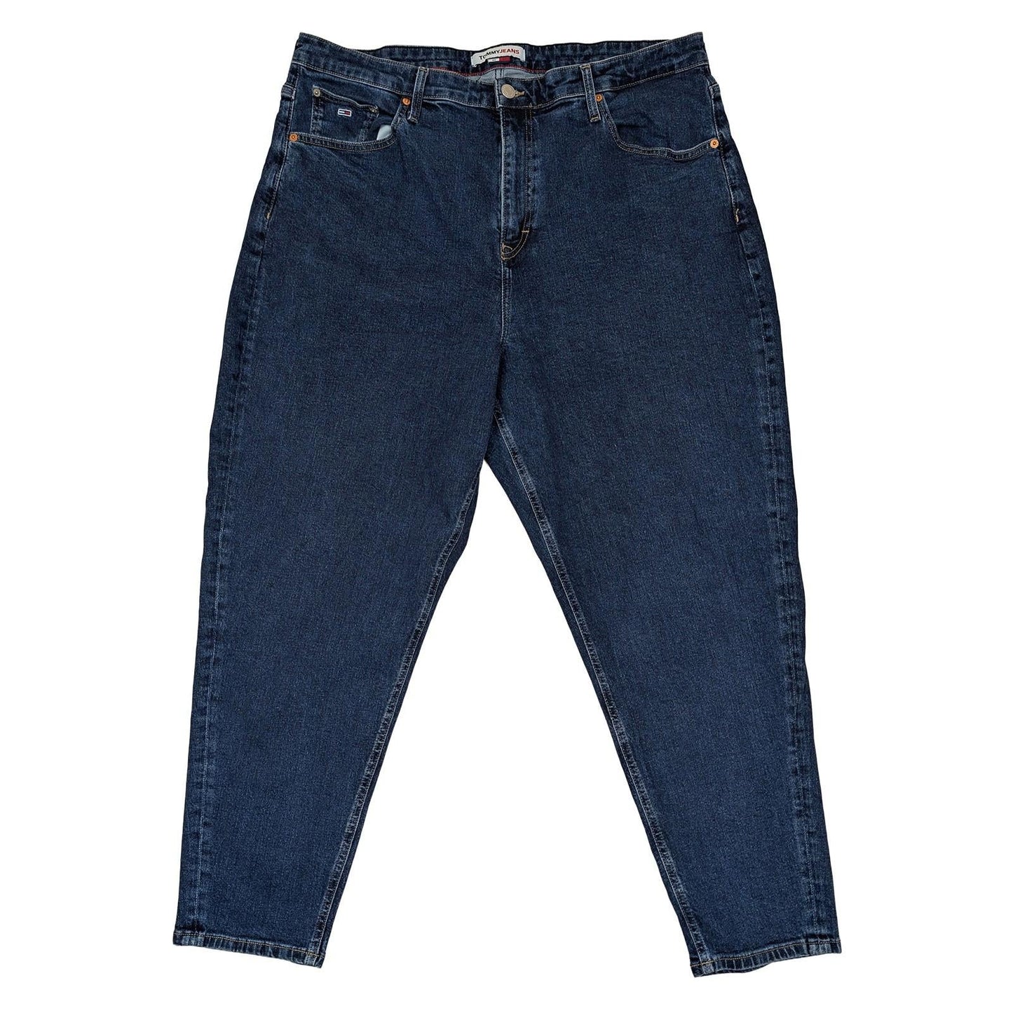tommy jeans womens blue denim mom jeans ultra high rise tapered size w40 l32 by Tommy Hilfiger – | RewearableUK