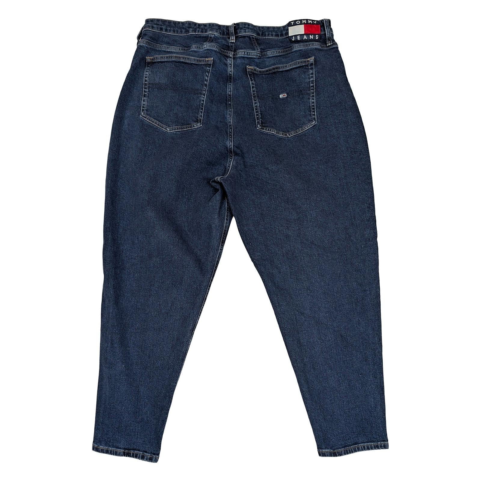 tommy jeans womens blue denim mom jeans ultra high rise tapered size w40 l32 by Tommy Hilfiger – | RewearableUK