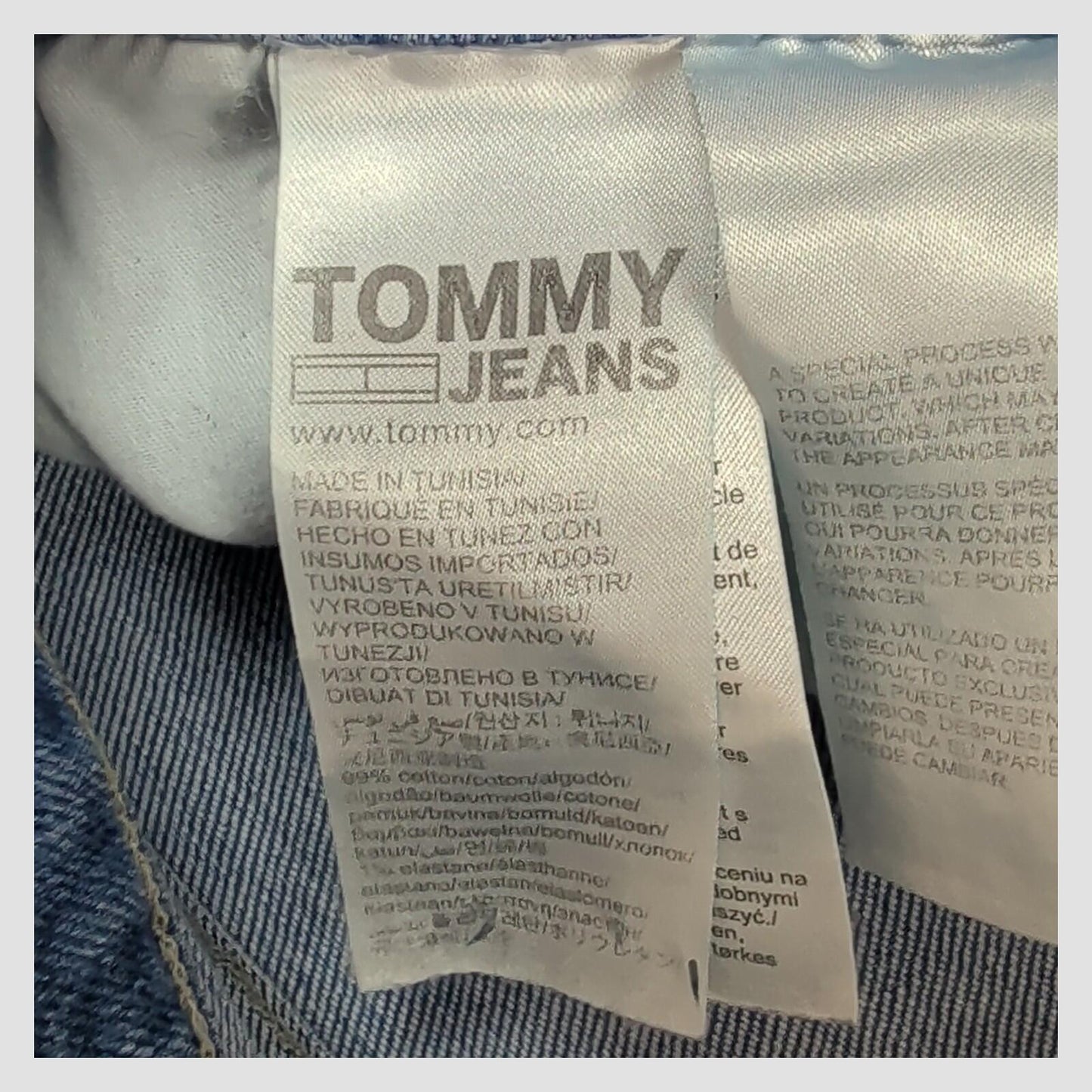 tommy jeans womens blue izzy high rise slim cropped stretch denim jeans w26 l30 by Tommy Hilfiger – JEANS | RewearableUK