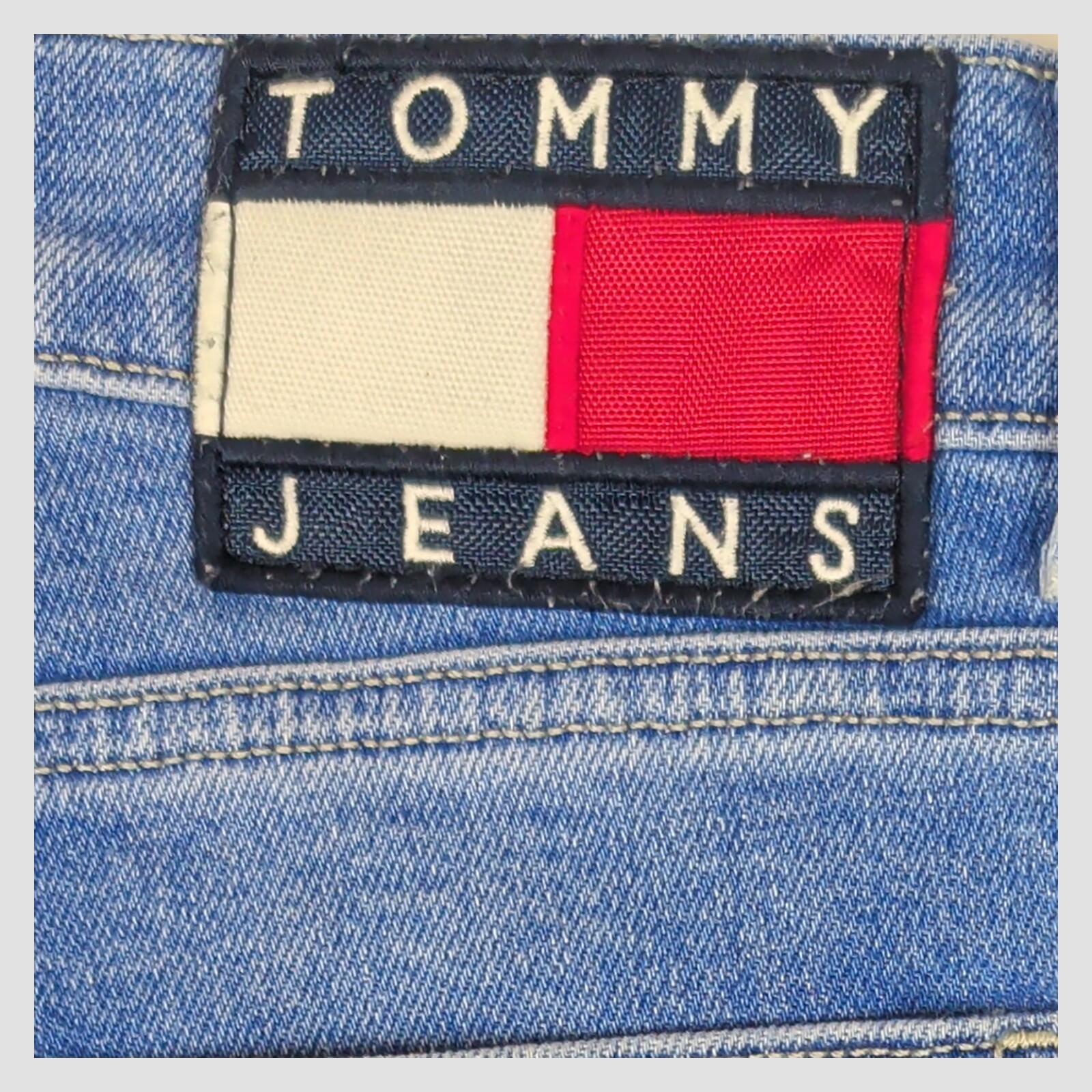 tommy jeans womens blue izzy high rise slim cropped stretch denim jeans w26 l30 by Tommy Hilfiger – JEANS | RewearableUK
