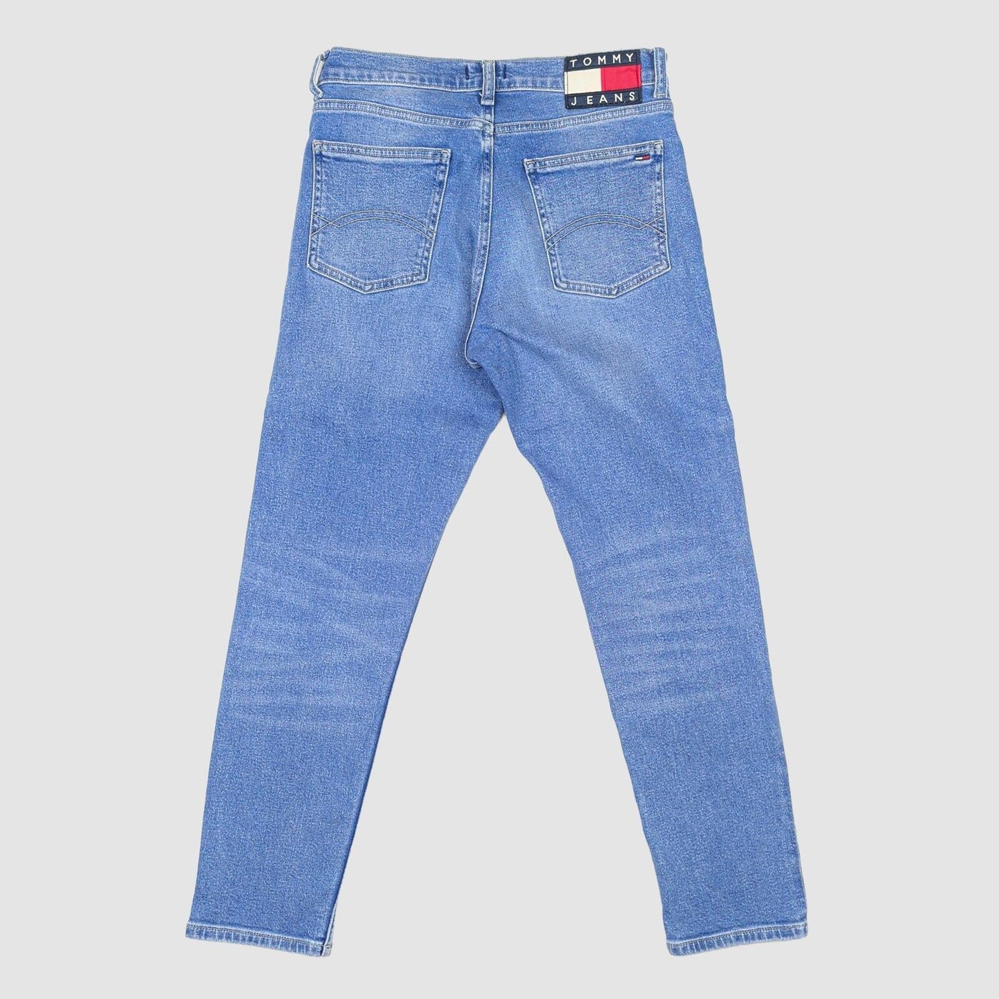 tommy jeans womens blue izzy high rise slim cropped stretch denim jeans w26 l30 by Tommy Hilfiger – JEANS | RewearableUK