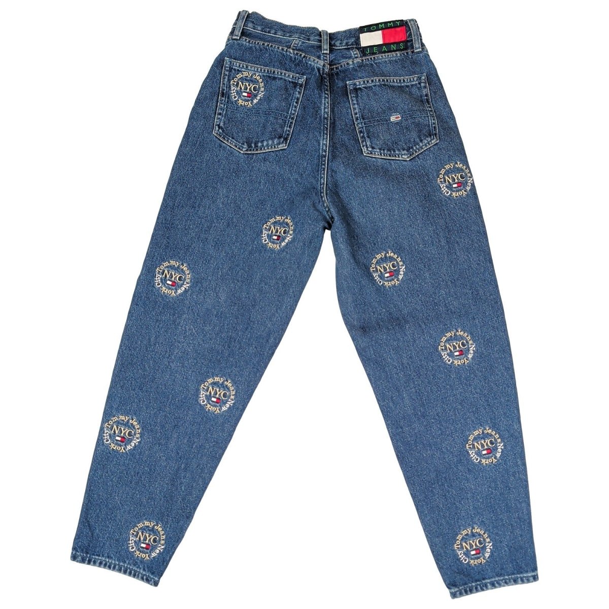 Tommy Jeans Women's Blue Mom Jeans W26 L30 Ultra High Rise Tapered NYC by Tommy Hilfiger – | RewearableUK