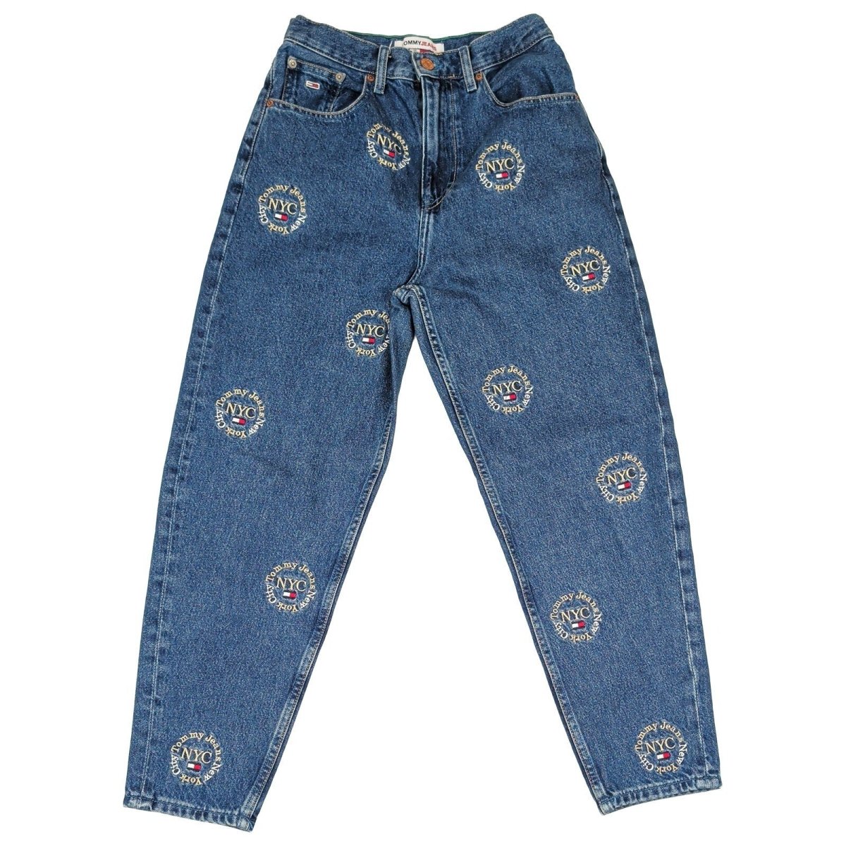 Tommy Jeans Women's Blue Mom Jeans W26 L30 Ultra High Rise Tapered NYC by Tommy Hilfiger – | RewearableUK