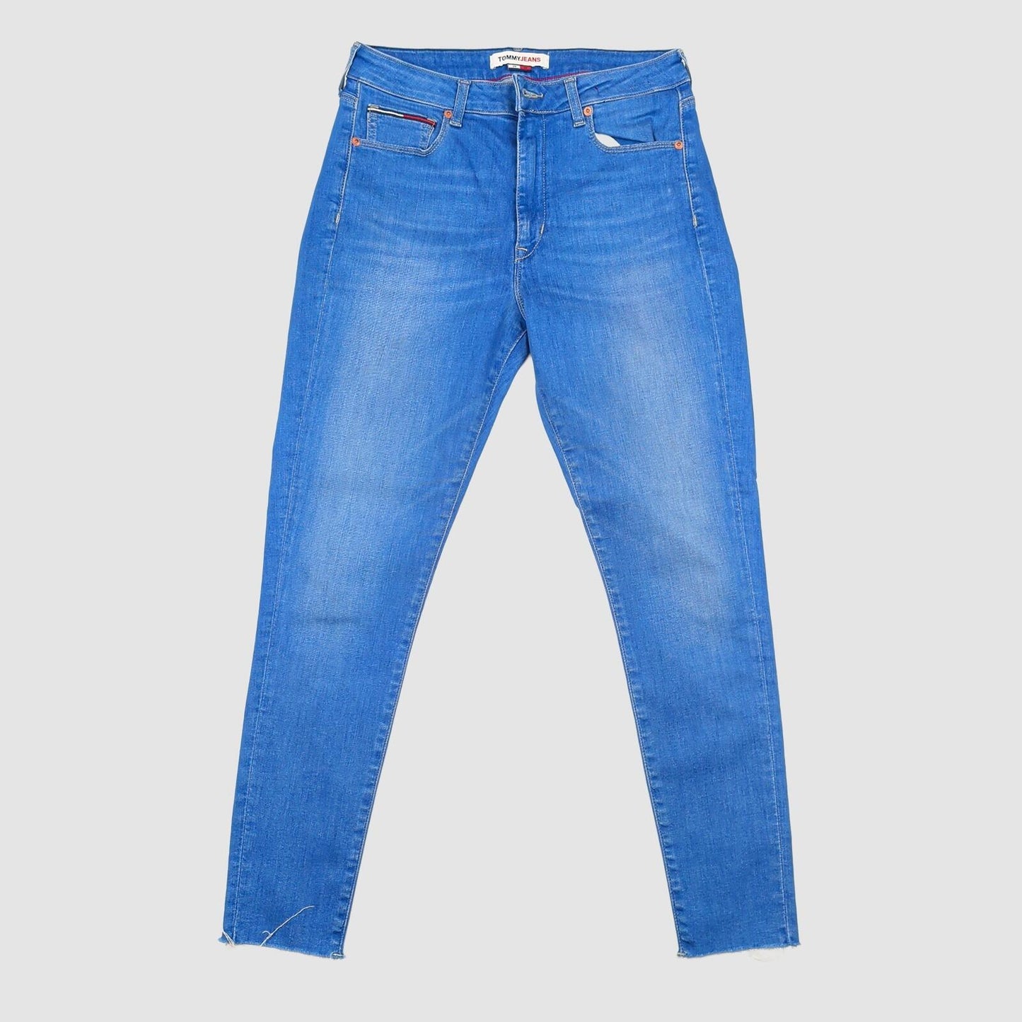 tommy jeans womens blue sylvia high rise super skinny ankle jeans w29 l30 by Tommy Hilfiger – JEANS | RewearableUK